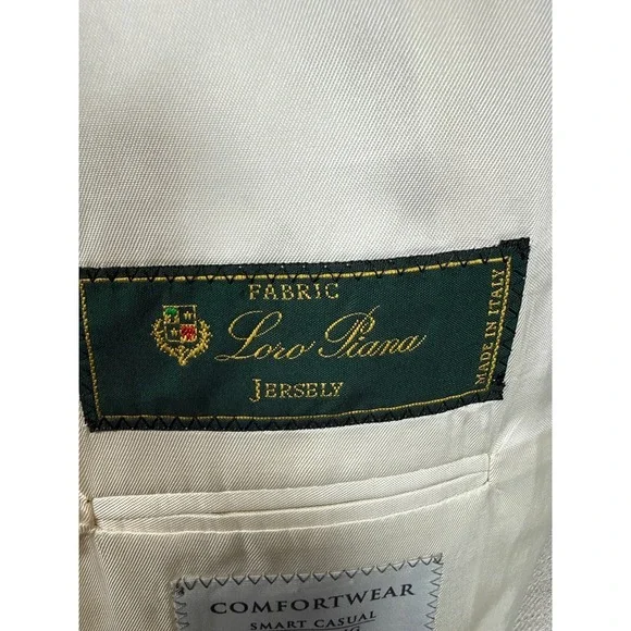Jack Victor Loro Piana Jersey Blazer Mens Size 44 S Comfortwear Wool Linen Silk Sport Coats & Blazers